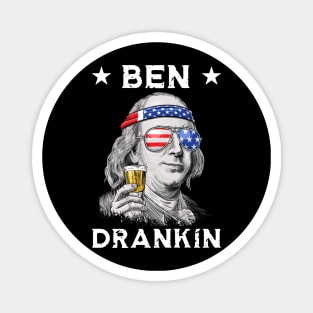 Funny 4th of July Ben Drankin Patriotic Magnet